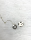 Sunflower Themed Bridesmaid Gift Sterling Silver Necklace