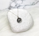 sterling silver sunflower necklace