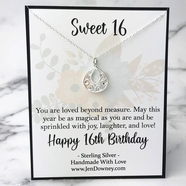 Sweet 16 Girl | Sterling Silver | Birthstone Necklace | Layered Necklace Set | 16th Birthday | Sweet Sixteen | Trending Now | Cute Teen Girl