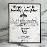 sweet 16 gift for daughter from dad