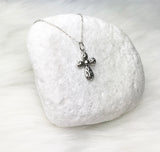 Religious Thinking of You Miscarriage Gift Sterling Silver Cross Necklace