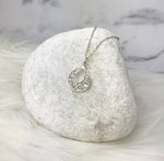 Because Of You Friendship Quote Gift Idea Sterling Silver Filigree Style Necklace