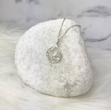 Because Of You Friendship Quote Gift Idea Sterling Silver Filigree Style Necklace