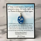 resin cloud necklace sympathy poem if tears could build a stairway