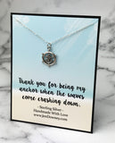 You Are My Anchor When The Waves Crash Sterling Silver Necklace