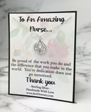 Thank You Nurse Dedication Gift Sterling Silver Filigree Necklace