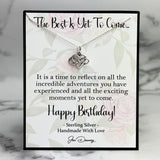The Best Is Yet To Come Birthday Quote Sterling Silver Infinity Heart Necklace