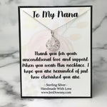 To My Nana Quote Gift Idea Sterling Silver Teardrop Necklace