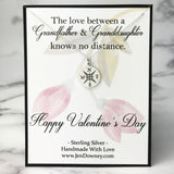 Granddaughter Valentine Gift from Grandfather Meaningful Keepsake Sterling Silver Compass Necklace