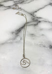 I will Be With You Isaiah 43:2 Sterling Silver Wave Necklace