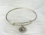 Wishes Come True Daughter In Law Sterling Silver Dandelion Bangle Bracelet