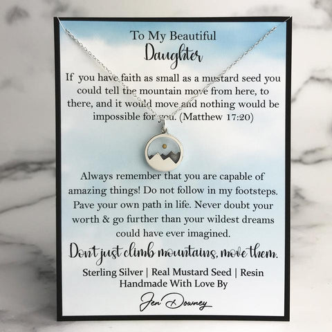 inspirational gift for daughter mustard seed meaning