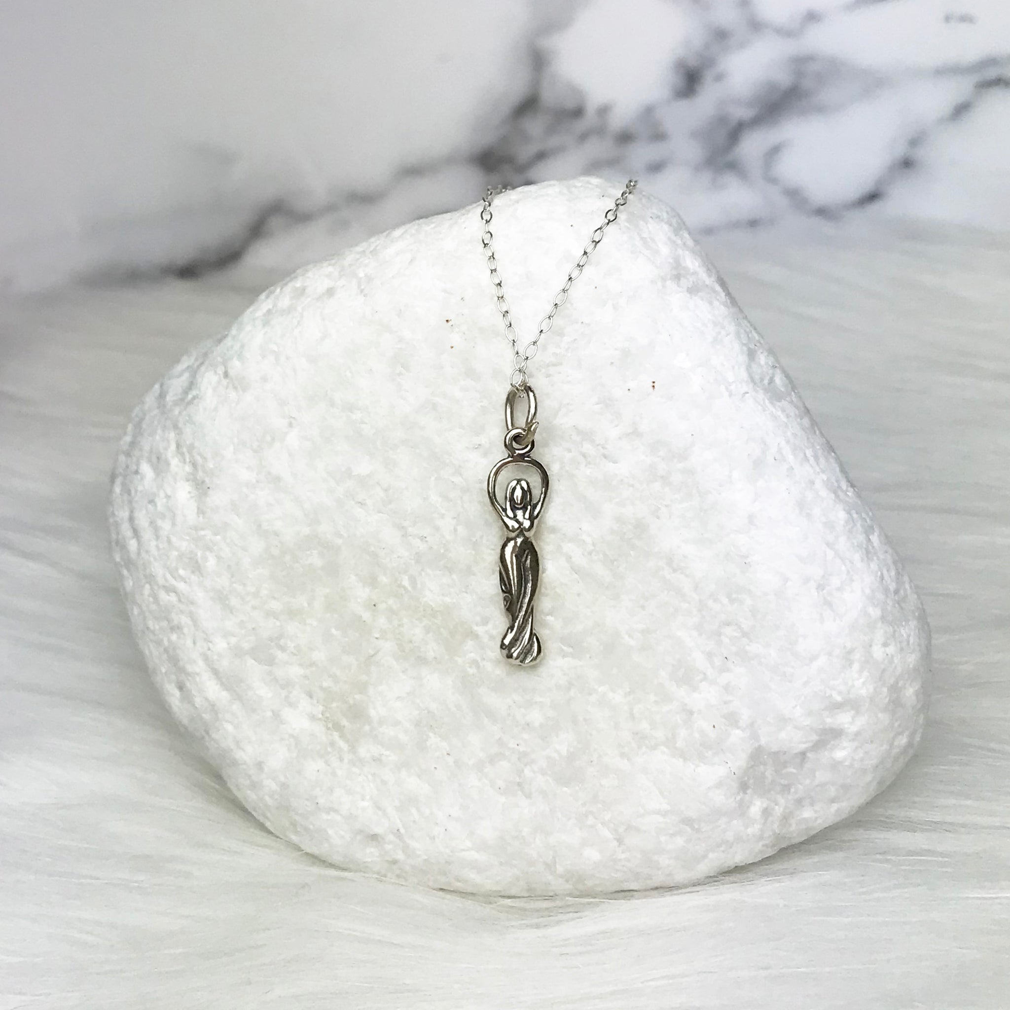 sterling silver goddess necklace