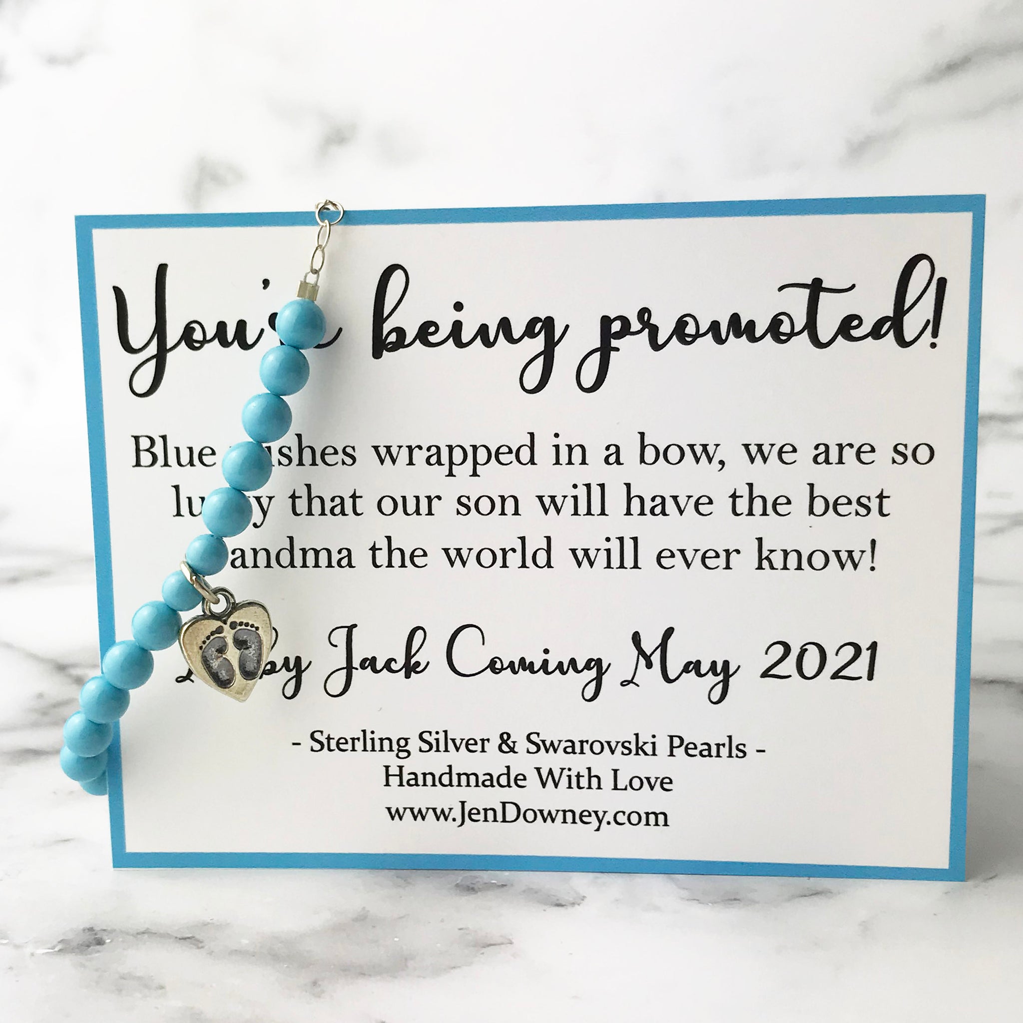 new grandma baby announcement gender reveal