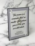 Moon Phase You Are Whole Quote Sterling Silver Necklace
