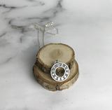 Moon Phase You Are Whole Quote Sterling Silver Necklace