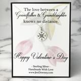 Granddaughter Valentine Gift from Grandfather Meaningful Keepsake Sterling Silver Compass Necklace