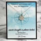 whoever said money can't buy happiness adventure awaits travel quote
